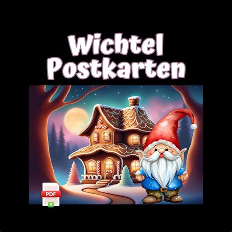 Wichtel Postkarten Zum Selbst Ausdrucken Pdf Datei Hygge Weihnachten