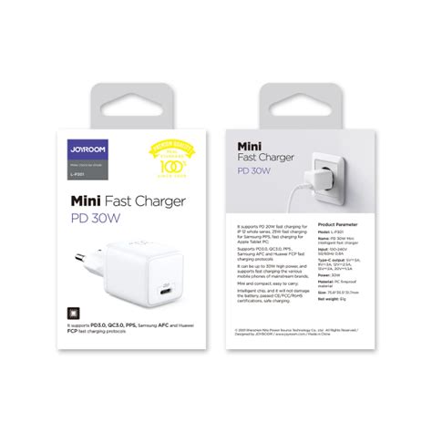 Joyroom L P W Pd Pps Mini Fast Charger Otc Lk