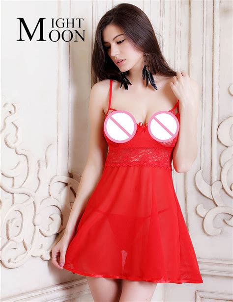 Moonight Lingerie Sexy Hot Erotic Dress Women See Through Backless