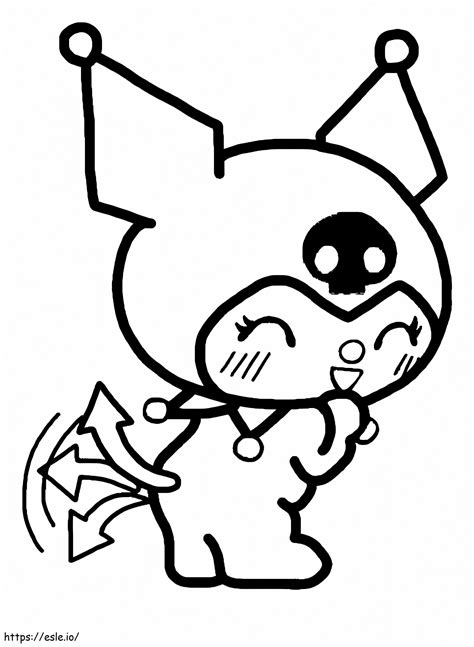 Kuromi Is Happy coloring page