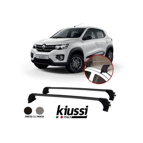 Par Travessa Longarina Rack Teto Renault Kwid Emilia Kiussi Antifurto