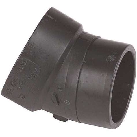 NIBCO C58082HD3 3 In ABS DWV 22 1 2 Degree Spigot X Hub Street Elbow