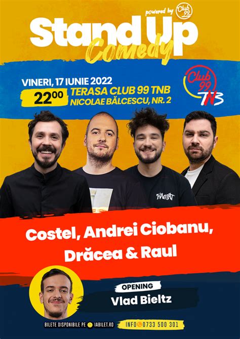 Bilete Stand Up La Club Tnb Terasa Cu Costel Andrei Ciobanu