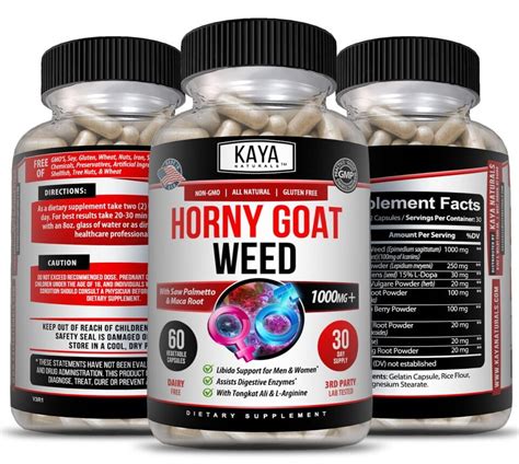 Horny Goat Weed For Men Women With Maca Saw Palmetto Ginseng L