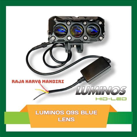 Jual LAMPU TEMBAK SOROT LED LASER SQL 3 MATA LUMINOS Q9S 2 WARNA PUTIH