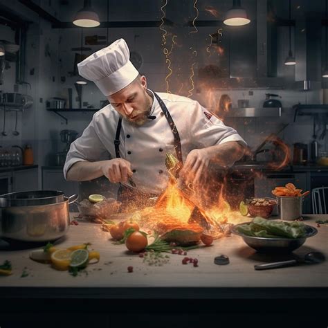 Premium Photo | Kitchen Symphony Collaborative Culinary Mastery of Chef ...