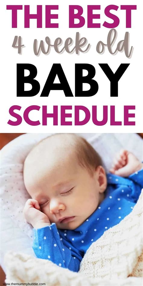 The Best 4 Week Old Baby Schedule The Mummy Bubble