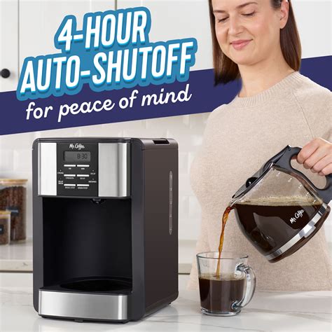 Mr Coffee 12 Cup Stainless Steel Programmable Coffee Maker With 3 Way Brew System And Auto