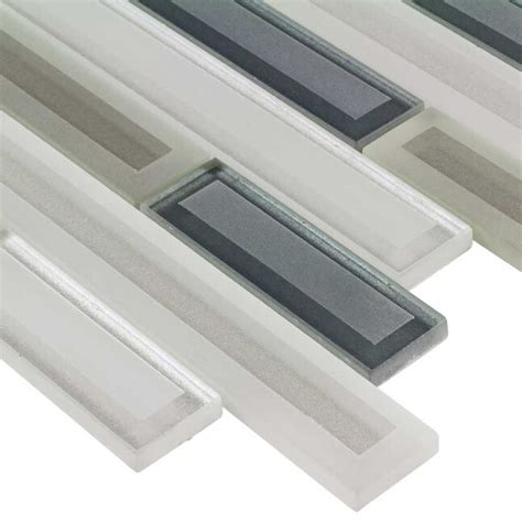 Elida Ceramica Artistry Linear 12 In X 12 In Glossy Glass Linear Wall Tile 094 Sq Ft Piece