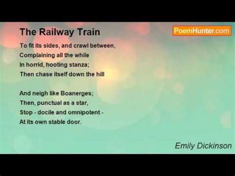 The Railway Train By Emily Dickinson - YouTube