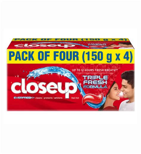Closeup Triple Fresh Formula Anti Germ Gel Toothpaste Red Hot களசப டரபள ஃபரஷ