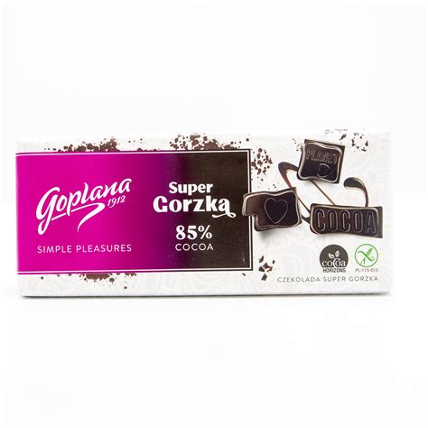 GOPLANA 3.17oz 85%SUPER DARK CHOCOLATE - European Food Express