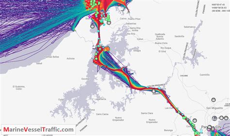 PANAMA CANAL GATUN LAKE SHIPS MARINE TRAFFIC LIVE MAP