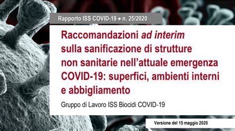 Covid Iss Rapporto Su Sanificazione Di Superfici Ambienti E