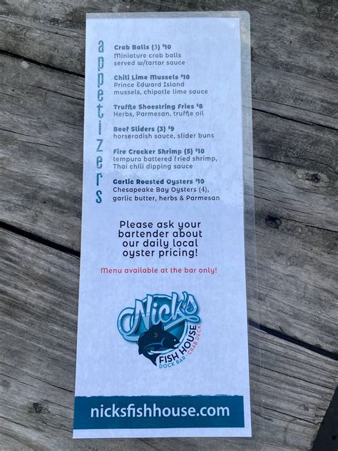 nick's fish house baltimore menu 3