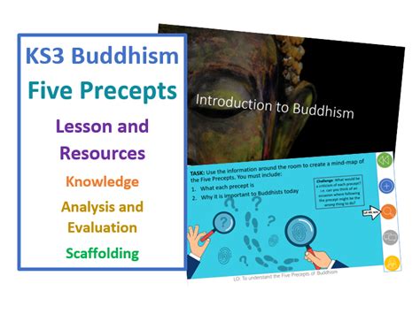 KS3 Buddhism The Five Precepts Teaching Resources