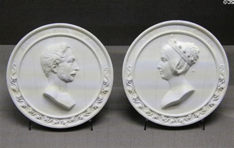 Porcelain Portrait Reliefs Of King Maximilian II Queen Marie Of