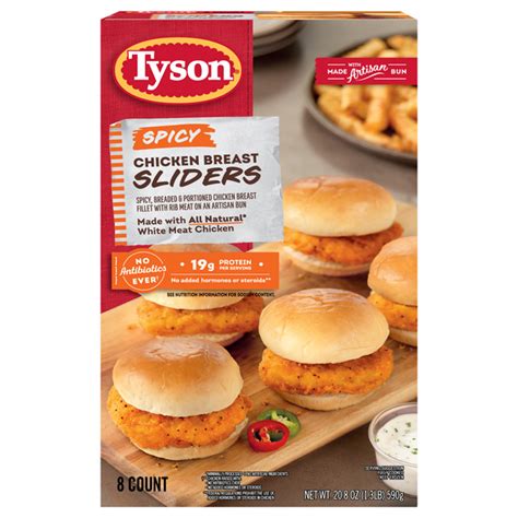 Save On Tyson Chicken Breast Sliders Spicy 8 Ct Order Online Delivery