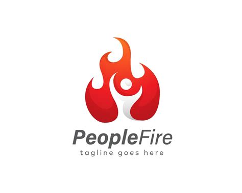 People Red Fire Logo Template 14796858 Vector Art At Vecteezy