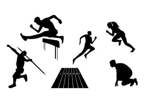 Track and Field Vector Set - Download Free Vector Art, Stock Graphics ...