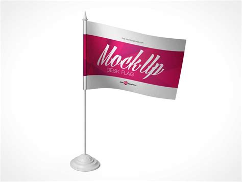 Free Desk Flag Design Mockup In Psd Designhooks