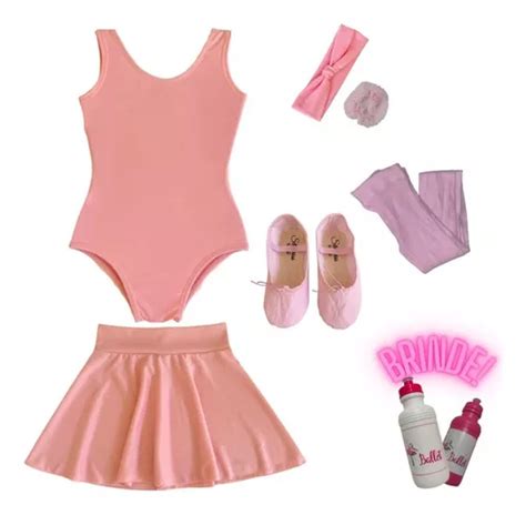 Kit Roupa De Ballet Infantil Itens Uniforme Bale Rosa Parcelamento