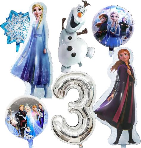 Frozen 3rd Birthday Balloons Bouquet Decorations Frozen Foil Balloons