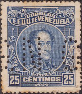 Stamp Sim N Bol Var Venezuela Official Stamps Sim N Bol Var