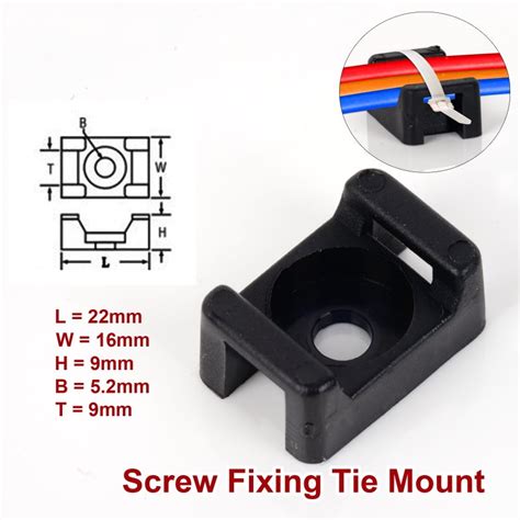 Buy Cable Ties Mount Zip Tie Cable Mounts 80 Setsblack Large With M5