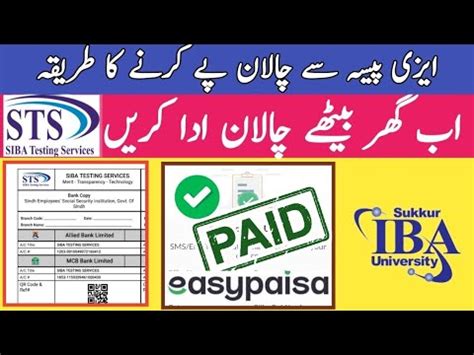 How To Pay Sts Challan Through Easypaisa Sts Challan Online Payment