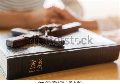 Christian Woman Praying Hands Together On Stock Photo 1506268322 ...