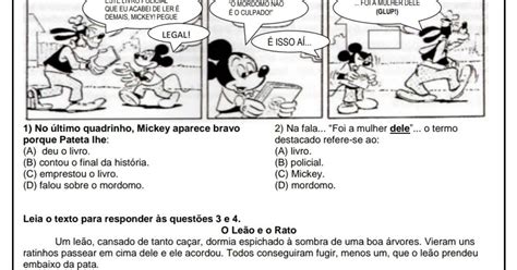 Conhecimento E Transformação Atividades GÊnero Textual Cartum 4º E 5º Anos