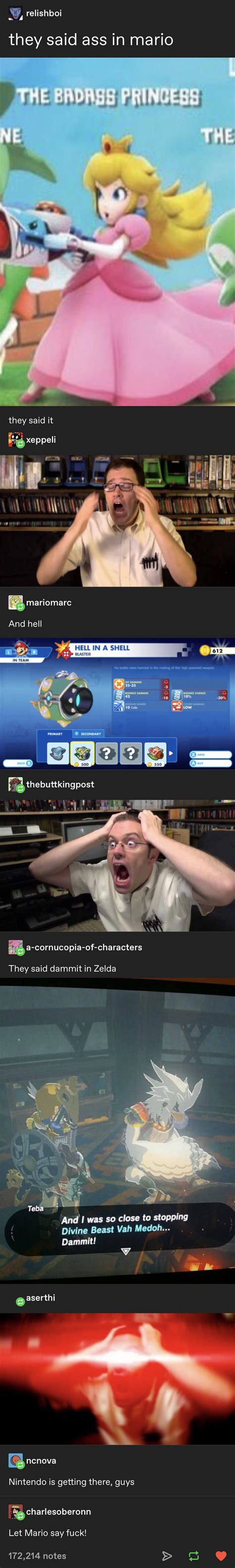 They Said Ass In Mario R Tumblr
