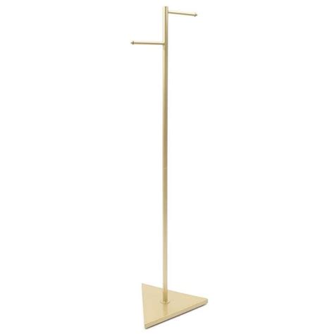 Yiyibyus Gold Metal Freestanding Coat Rack With Triangular Base Hg