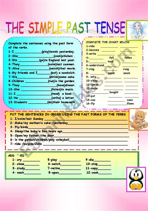 The Simple Past Affirmative Form Esl Worksheet By Seldaburakmami