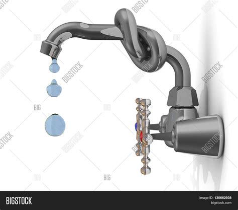 Dripping Faucet Tied Image And Photo Free Trial Bigstock