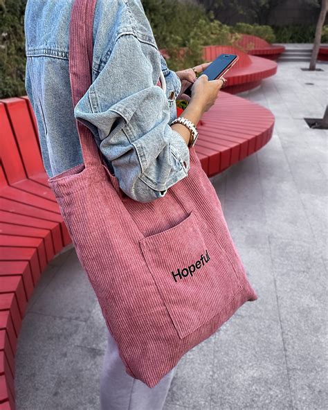 Pink Tote Bag - BURGUNDY | Clothing Brand