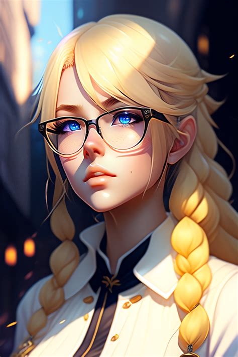 Lexica Blonde Haired Gothic Magical Girl Anime Character With Glasses Screenshot Anime