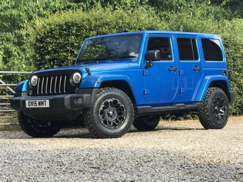 NOW SOLD . Jeep wrangler 4 door unlimited 2.8crd in rare Hydro blue | GetJeeped