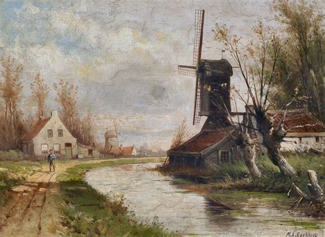 Koekkoek Ii Marinus Adrianus Dutch Landscape With Canal Flickr