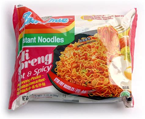 Indomie Mi Goreng Pedas Fried Noodles Hot And Spicy Ramen Instant