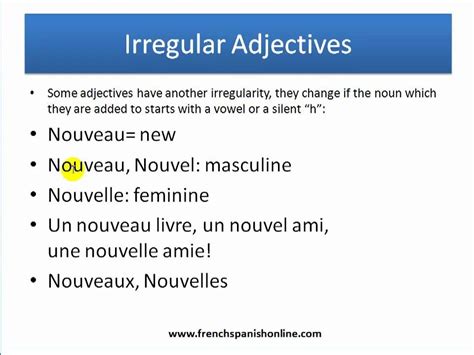 Adjectives In French French Adjectives Rules French Adjectives Learn French Learn French Online