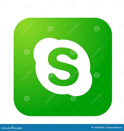 Icono Del Logotipo De Skype En El Elemento Verde Del Vector En El Fondo