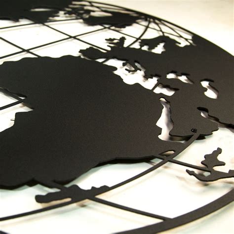 Metal World Map Metal Wall Decor Metal Wall Art Metal Wall Etsy