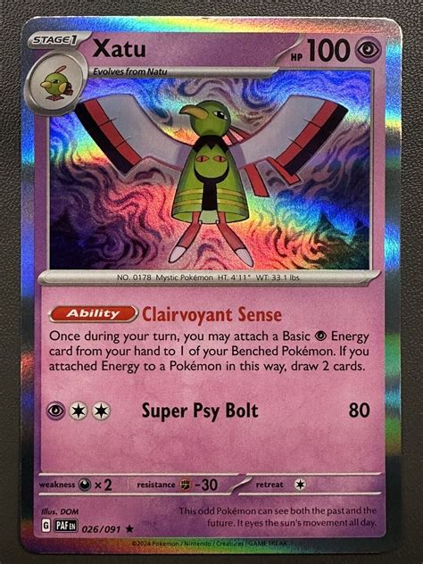 Xatu Holographic Rare 026 091 Pokémon TCG Paldean Fates NM M eBay