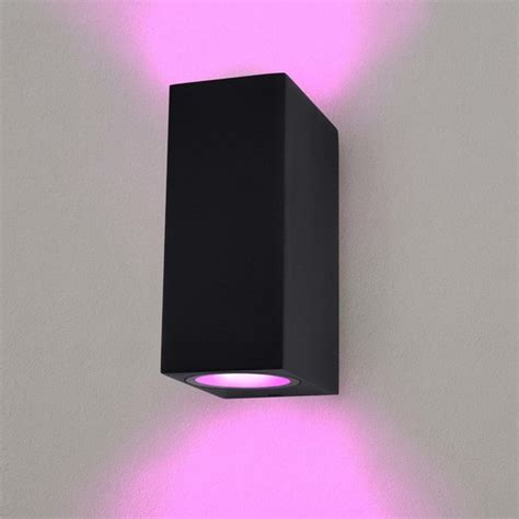 Ledvion Cube Zwart Slimme Led Wandlamp Zwart Rgbww Binnen Buiten