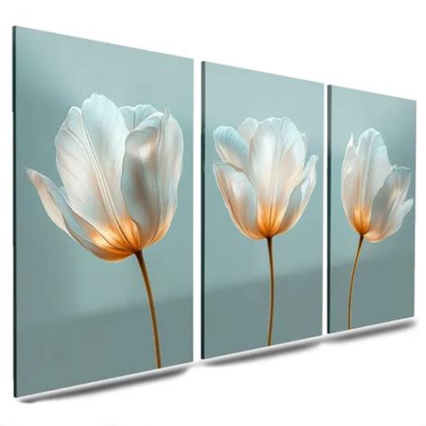 Quadro Decorativo Trio De Folhas Plantas Verde Gold Amazonia Nude Nude