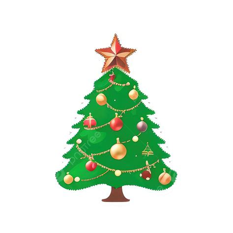 Premium Vector Christmas Tree Sticker On White Background Transparent