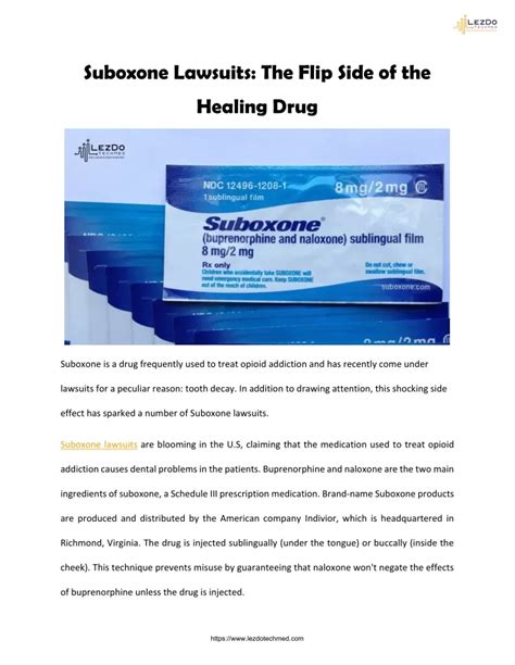 Ppt Suboxone Lawsuits The Flip Side Of The Healing Drug Powerpoint