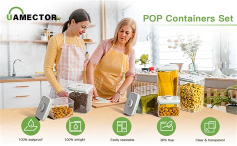 Amazon Uamector Pop Container Sets Piece Airtight Food Storage